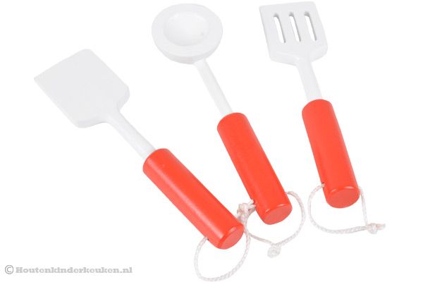 Inclusief 2 spatels en een pollepel.
