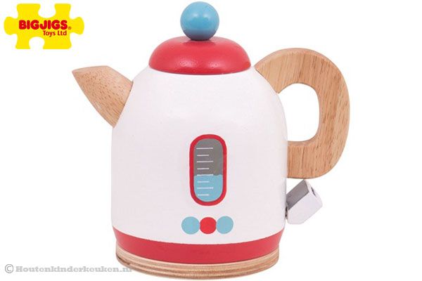 Houten waterkoker van het merk Bigjigs.