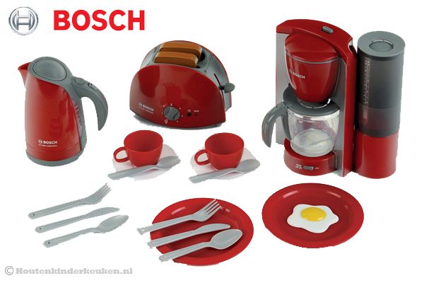 Bosch ontbijtset voor je houten kinderkeuken.