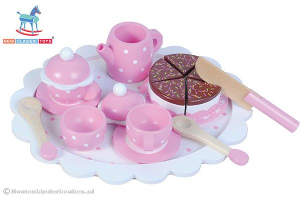 geluk Verbanning ziekte New Classic Toys High Tea set | Houtenkinderkeuken.nl