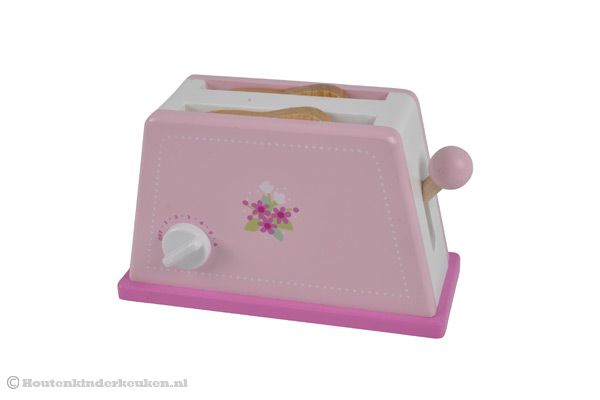 Voorkant roze broodrooster.