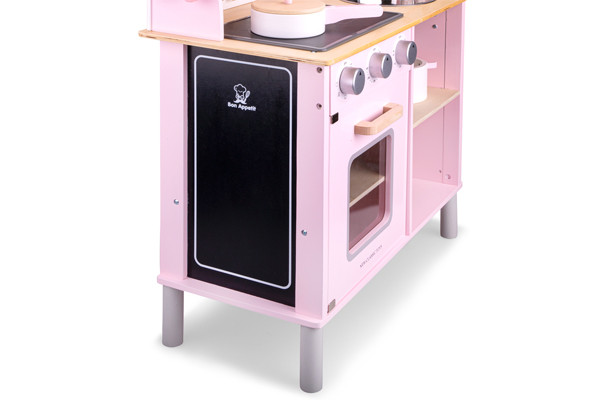 Krijtbord op de zijkant.